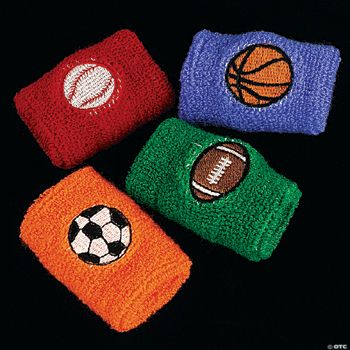 Sport Ball Wrist Bands - 12 Pieces
