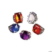 Jumbo Rhinestone Rings - 12 Pieces