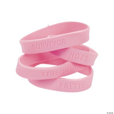 Breast Cancer Sayings Bracelet - 24 Pieces