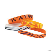 Animal Print Rubber Bracelets - 12 Pieces