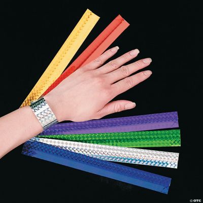 Diamond Metallic Slap Bracelet - 12 Pieces