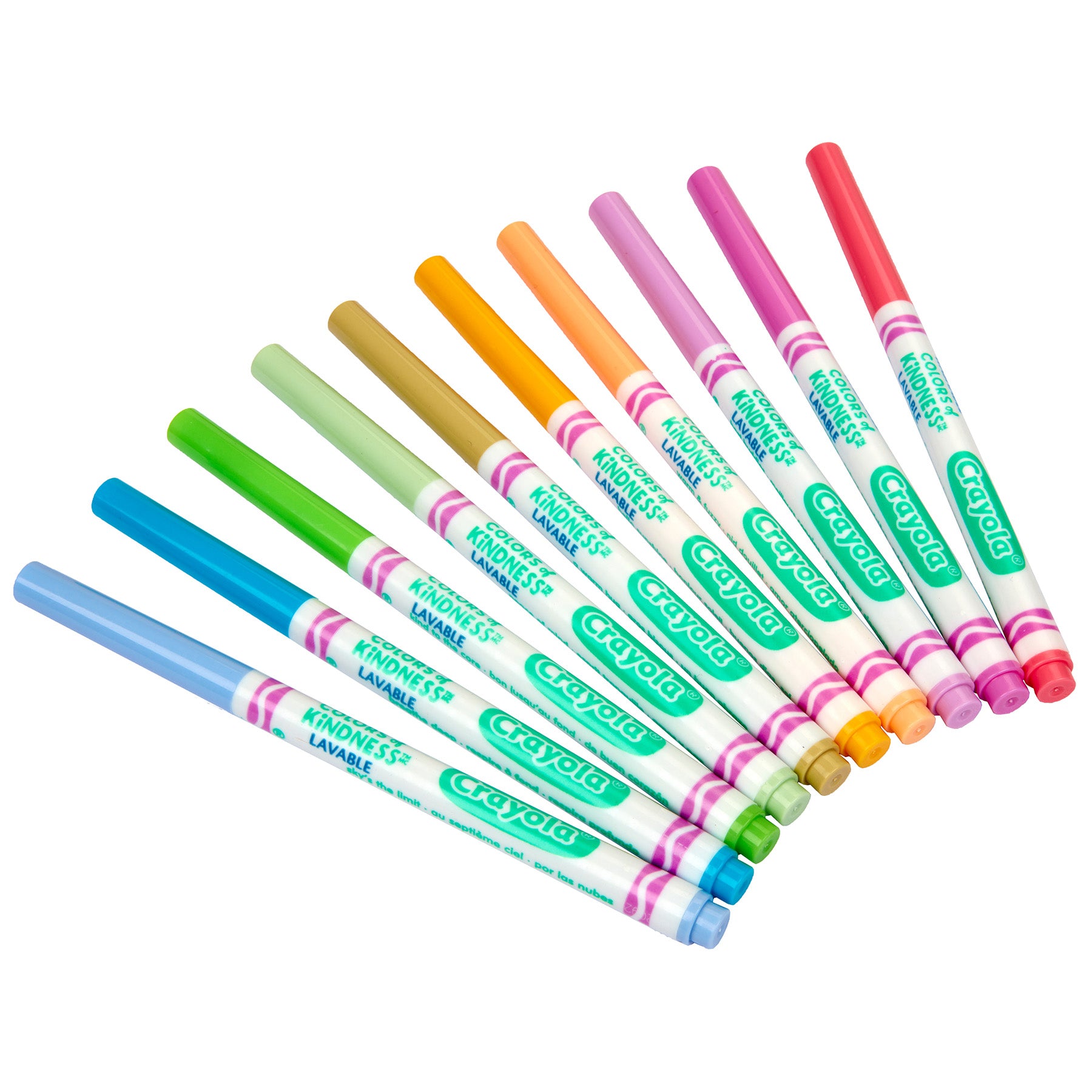 Colors of Kindness Fine Line Washable Markers, 10 Count