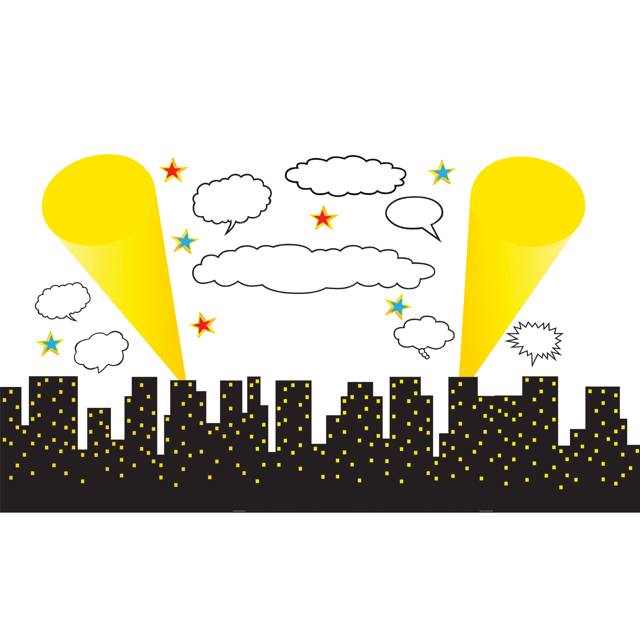 Superhero Cityscape Bulletin Board