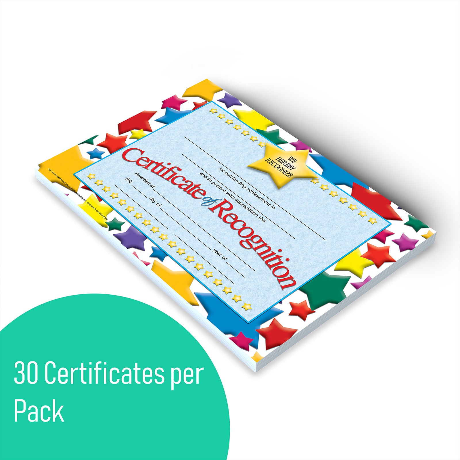Certificate of Recognition, 8.5" x 11", Pack of 30
