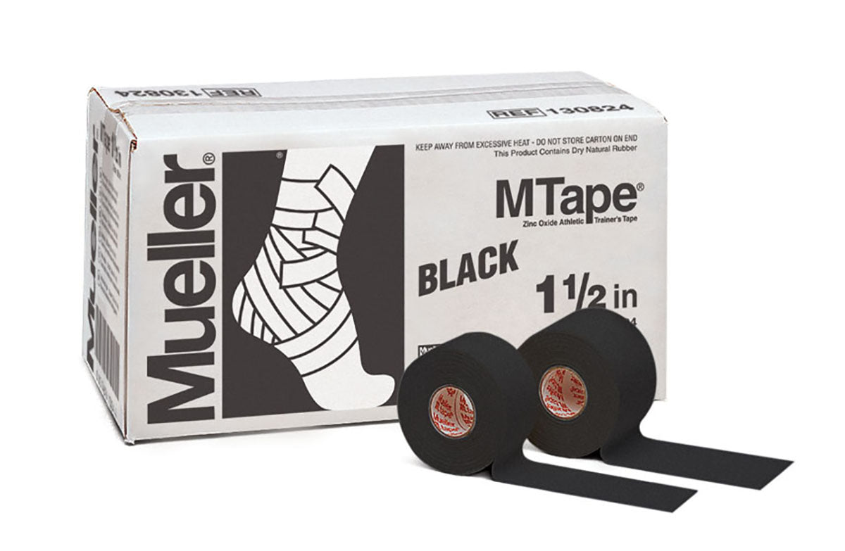 Mueller MTape, Black, 1.5" x 10 yd - 32 rolls