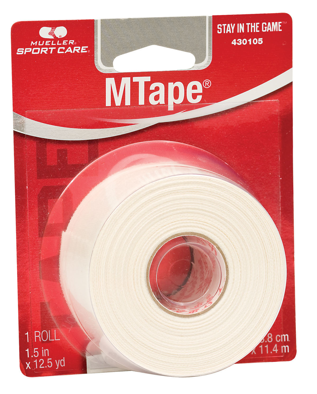 Mueller MTape, White, 1.5" x 12.5 yd - 12 rolls