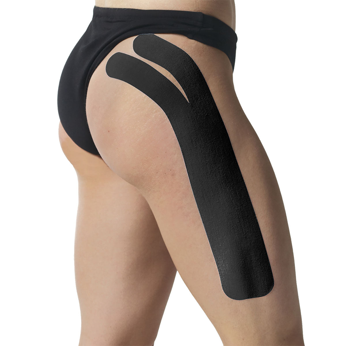SpiderTech Pro-Cut Kinesiology Tape, Hip, Black, Pack of 4