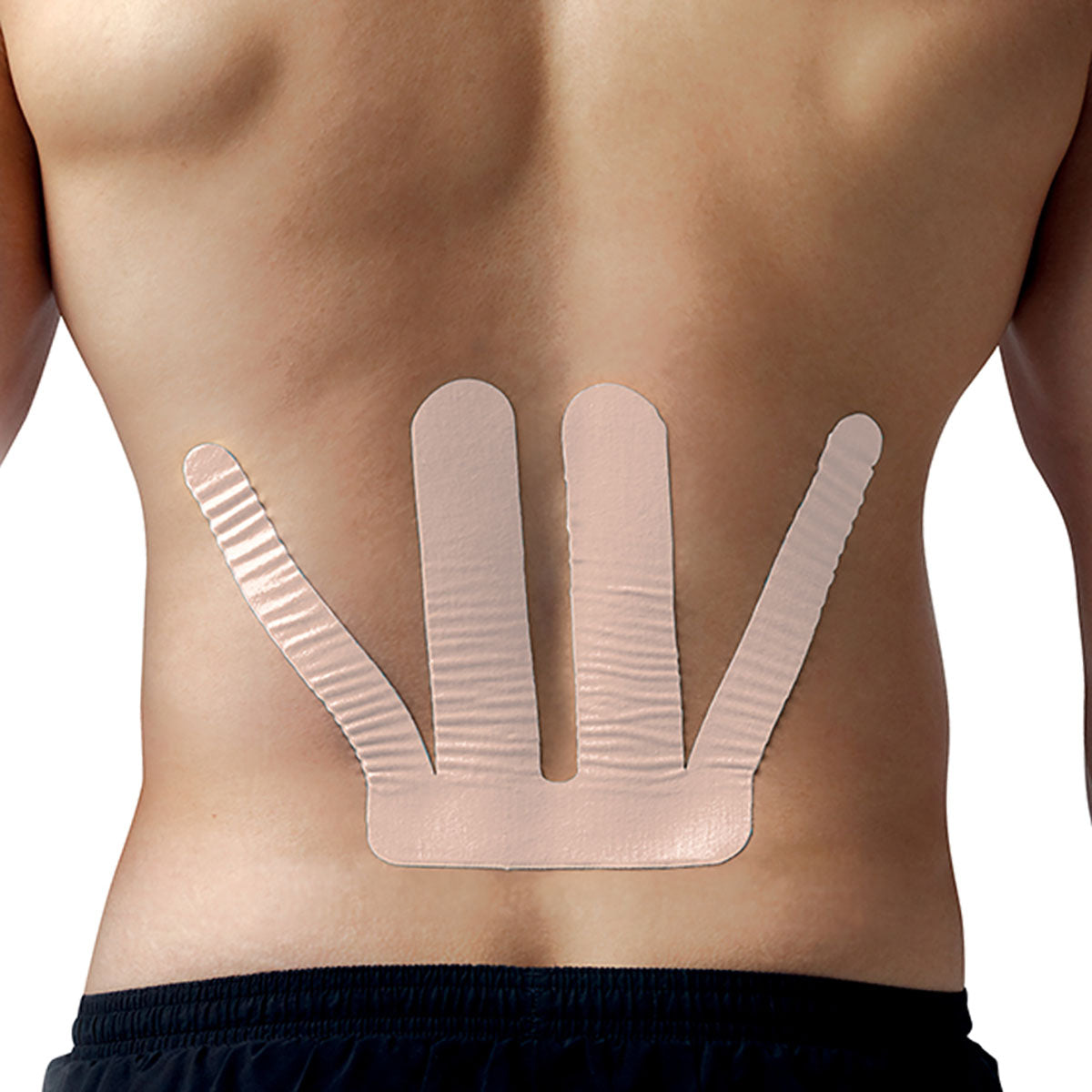 SpiderTech Pro-Cut Kinesiology Tape, Lower Back, Gentle, Pack of 4