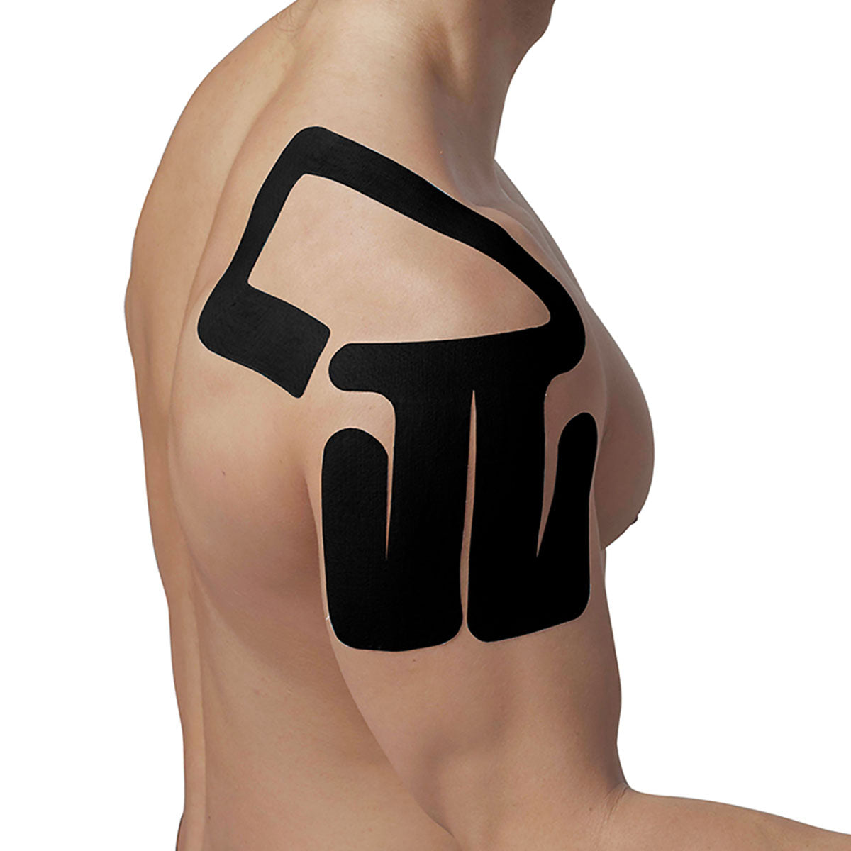 SpiderTech Pro-Cut Kinesiology Tape, Right Shoulder, Black, Pack of 4