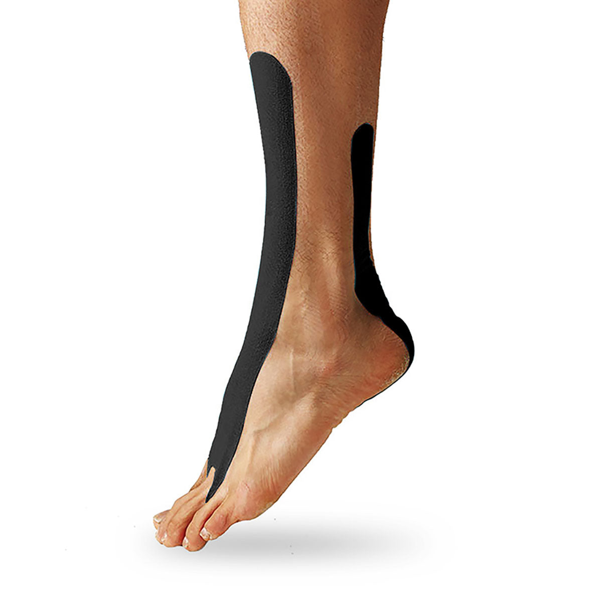 SpiderTech Pro-Cut Kinesiology Tape, Ankle, Black, Pack of 10