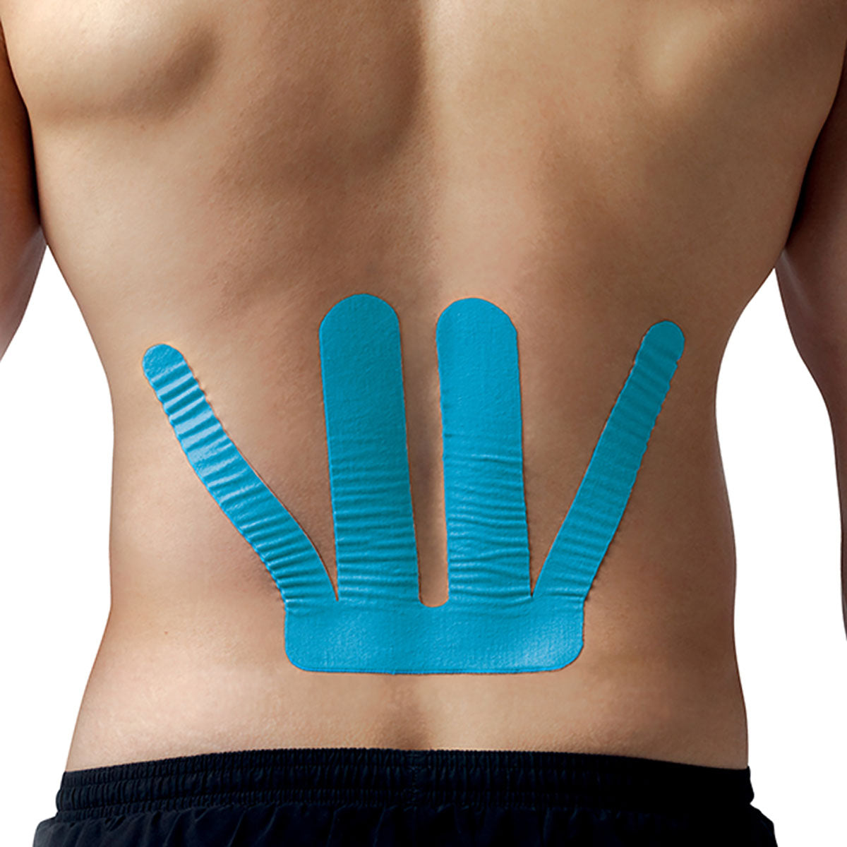 SpiderTech Pro-Cut Kinesiology Tape, Lower Back, Blue, Pack of 10