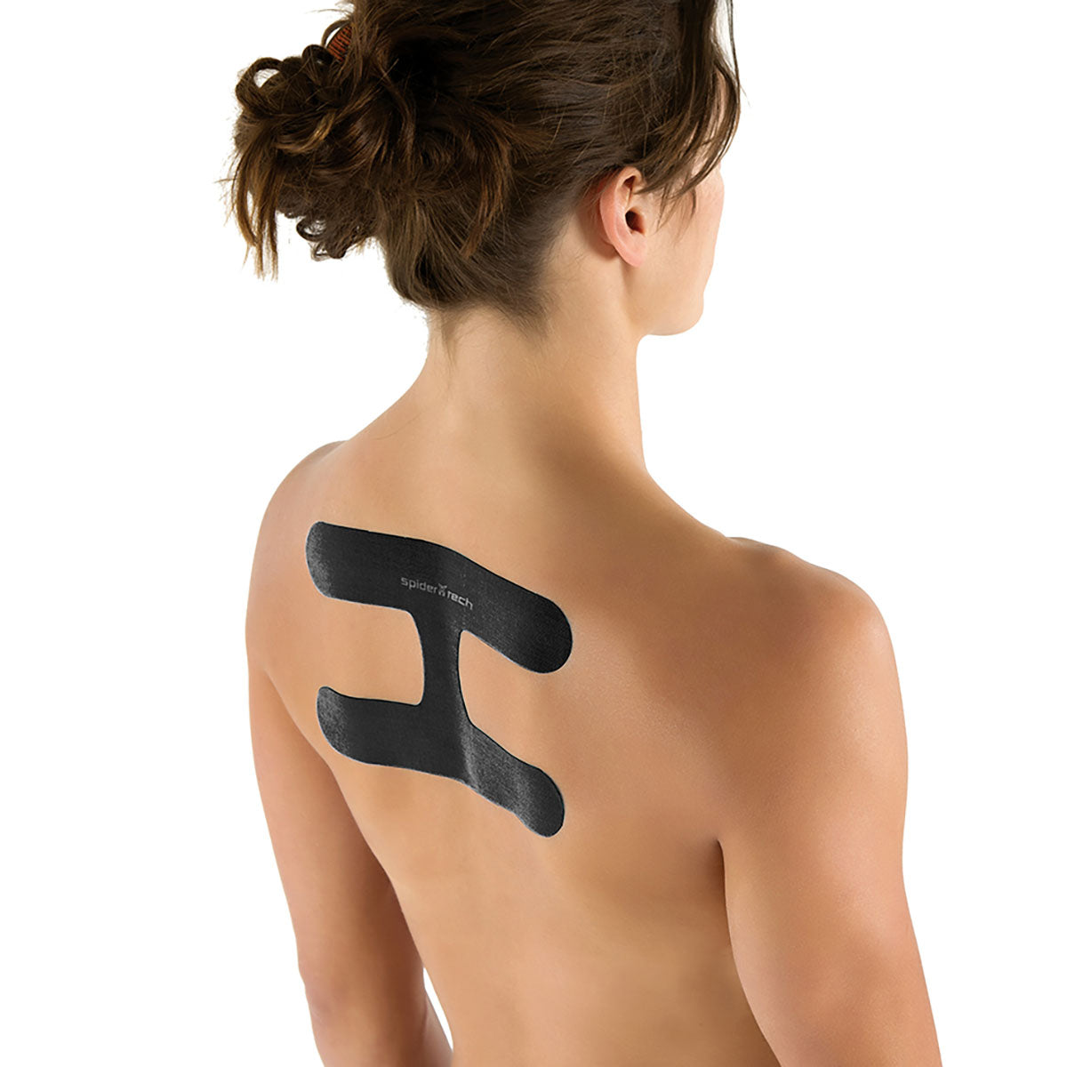 SpiderTech Pro-Cut Kinesiology Tape, Postural, Black, Pack of 10