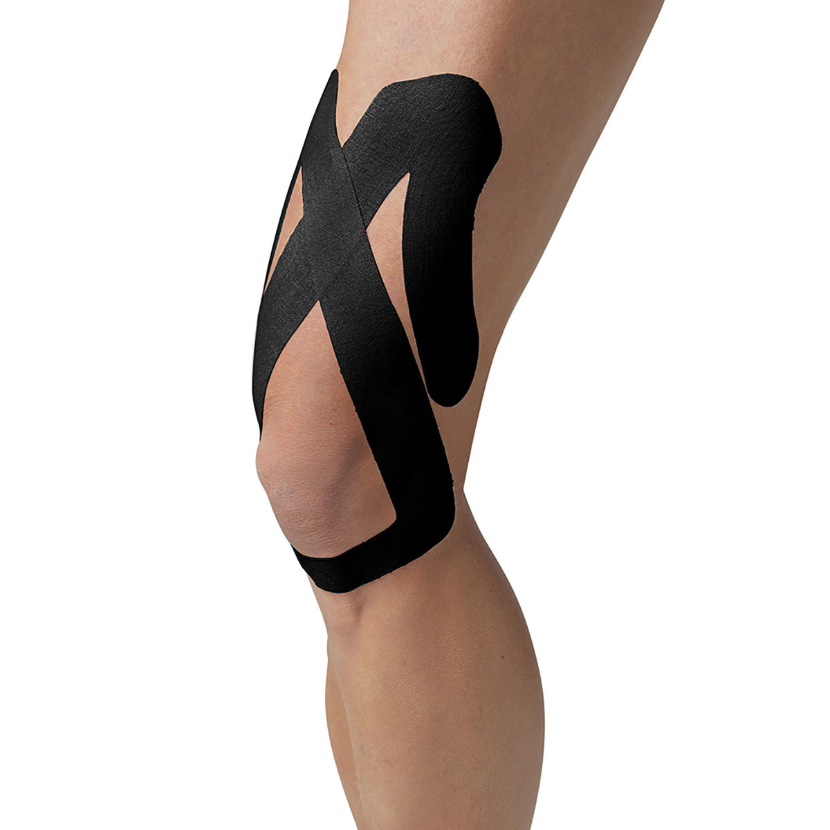 SpiderTech Pro-Cut Kinesiology Tape, Knee, Black, Pack of 10