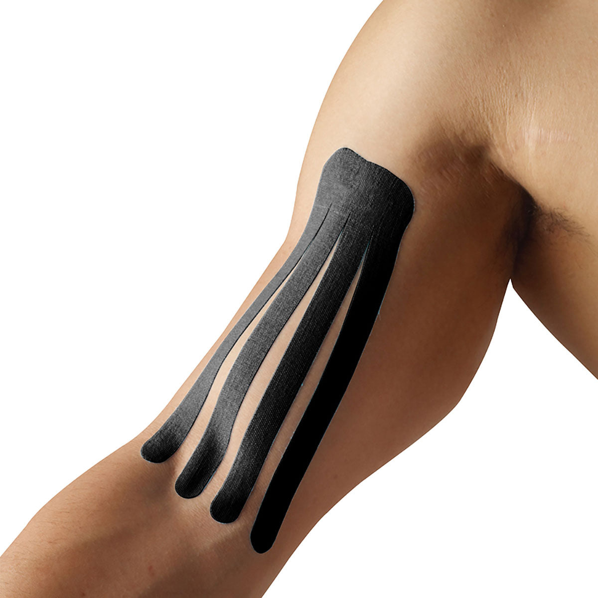 SpiderTech Pro-Cut Kinesiology Tape, Small Fan, Black, Pack of 20