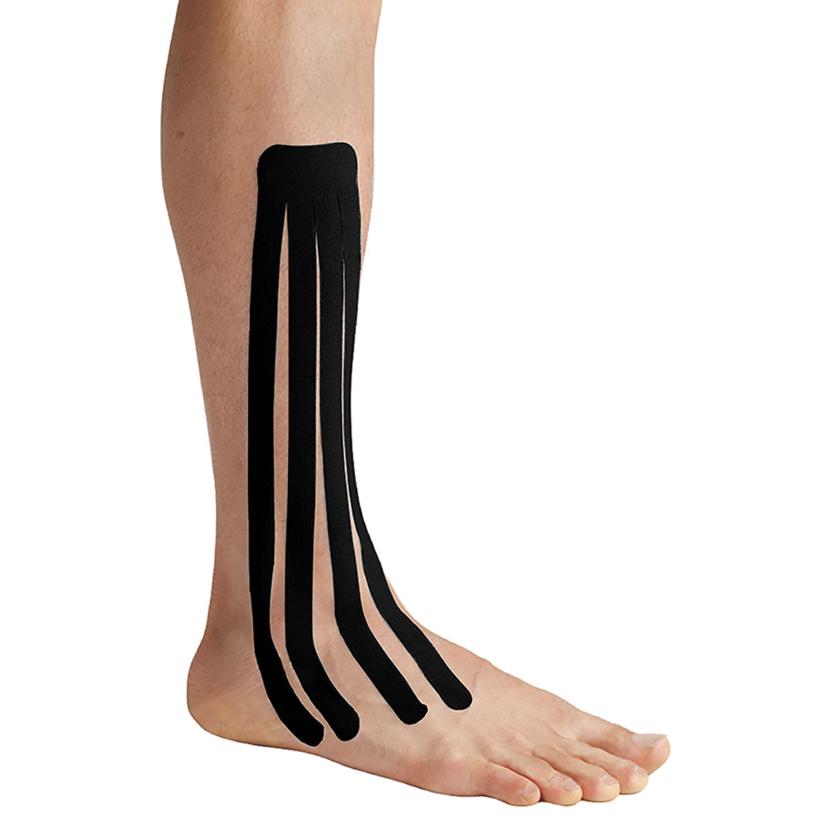 SpiderTech Pro-Cut Kinesiology Tape, Fan, Black, Pack of 10