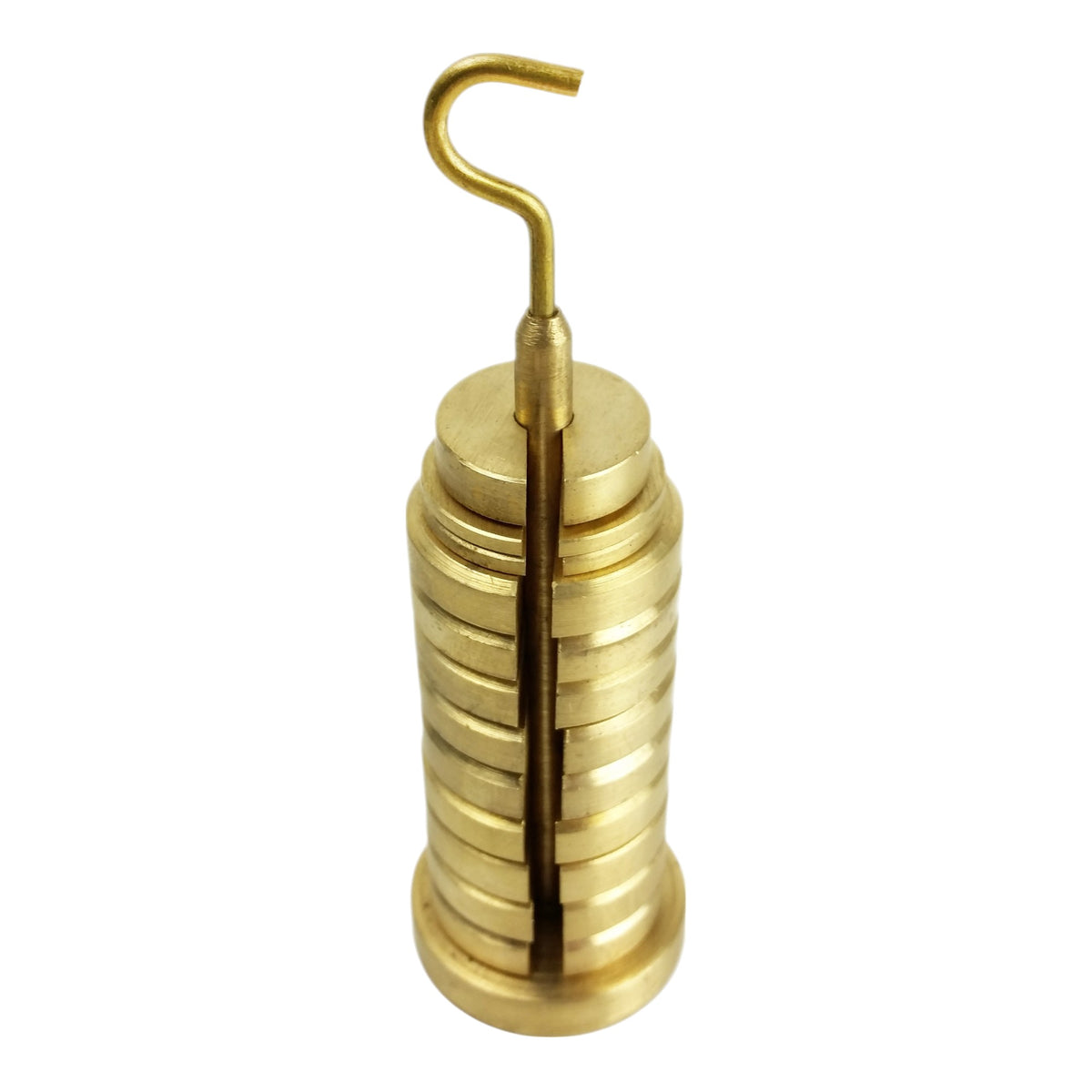 Slotted Weight Set with Hanger, Brass, Twelve Piece, Pack of 10
