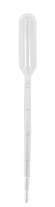 Pipette Disposable Transfer 5ml volume graduated to 1ml by 1/4ml 150mm length non sterile. Pack 500.