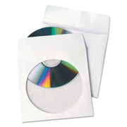 CD/DVD - 4 7/8" Width x 5" Length - White - Paper - 100 / Box