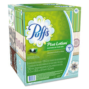 Puffs Plus Lotion Facial Tissue - 2 Ply - 8.20" Width x 8.40" Length - White - 124/Box - 6 / Pack