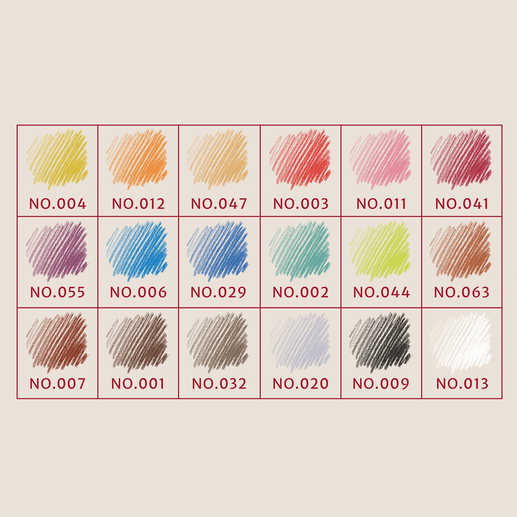 Carrés Couleurs Colour Crayons, 3-Drawer Box of 18