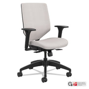 HON Solve Chair - Fabric Seat Material - Charcoal Back Color - Fabric Back Material - Black Frame Color - Mid Back - Sterling - 1 Each
