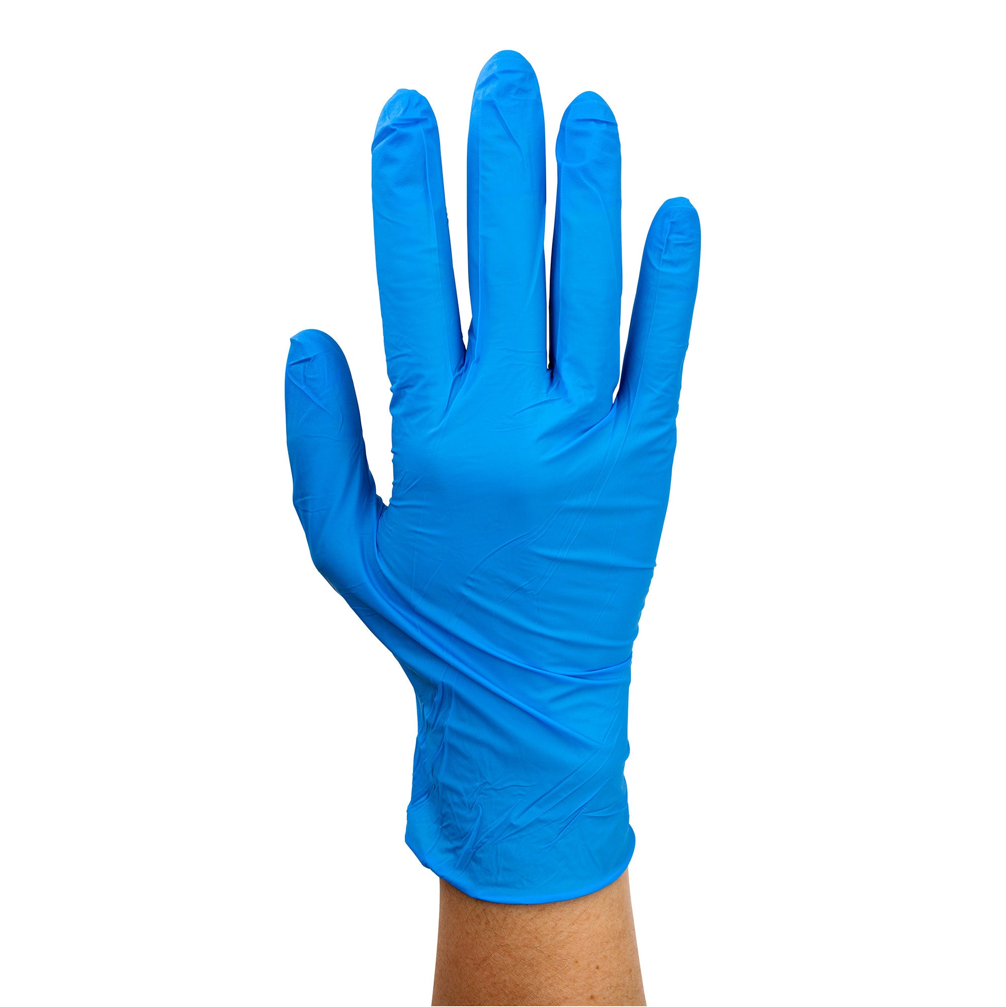Safe-Touch Blue Nitrile Exam Gloves - Non-Latex, Small, Powder-Free, Blue - 100 pcs per Box/10 boxes per Case