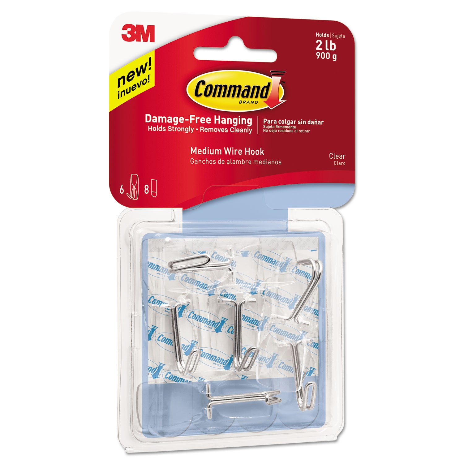 Command Hook - 2.2" Height x 2.2" Width - Clear