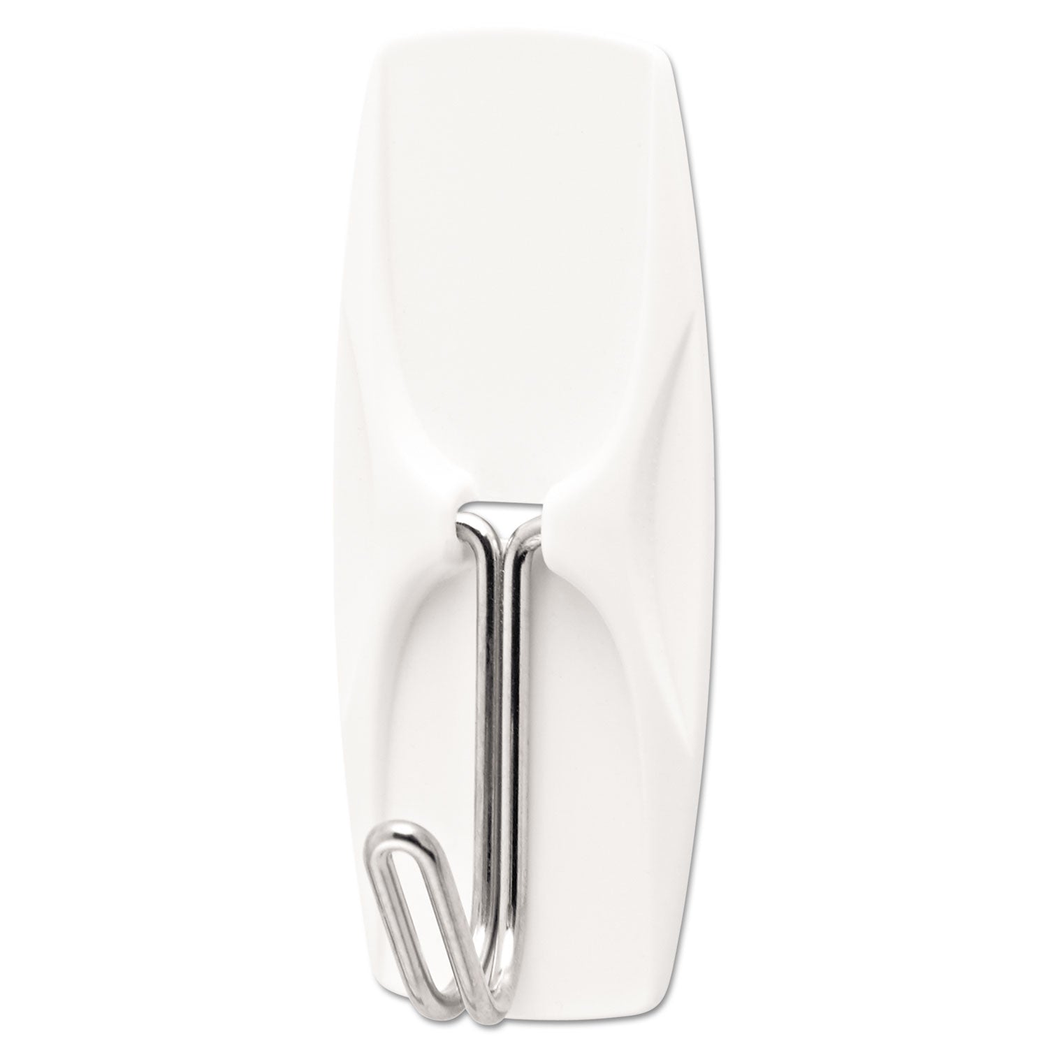 Command Hook - 7 Hooks - 7 Medium Hook - 2 lb (907.2 g) Capacity - Reusable - 2.2" Height x 0.9" Width - Adhesive - Medium - Wire Hook - for General Purpose, Painted Surface, Wood, Tile - Metal, Plastic - White - 7 / Pack