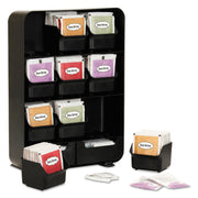 135 x Tea Bag - 9 Drawer(s) - Black - Plastic, Rubber - 1 Each