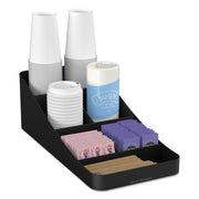7 Compartment(s) - 5.25" Height x 7.75" Width x 16" Depth - Black - Plastic - 1 Each