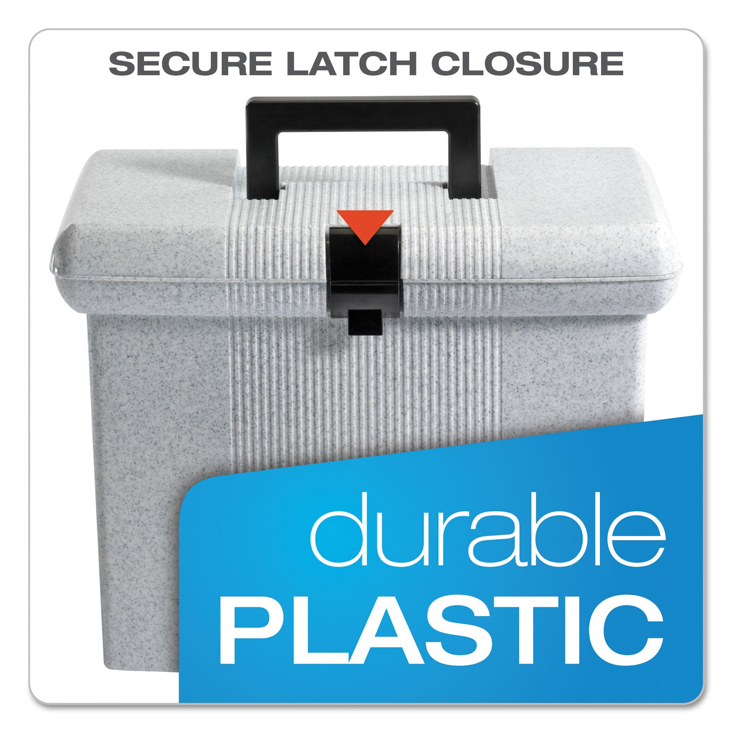 Pendaflex Portafile File Storage Box - Internal Dimensions: 13.87" Width x 6.37" Depth x 10.87" Height - External Dimensions: 14" Width x 6.5" Depth x 11" Height - Media Size Supported: Letter - Light Duty - Plastic - Granite - For Document - 1 Each
