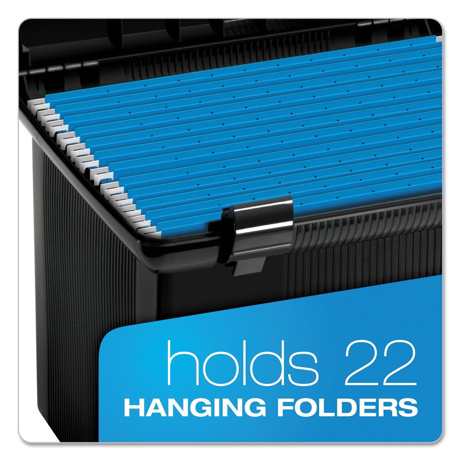 Pendaflex Portafile File Storage Box - External Dimensions: 14" Width x 11.1" Depth x 11" Height - Media Size Supported: Letter - Plastic - Black - For File - 1 Each