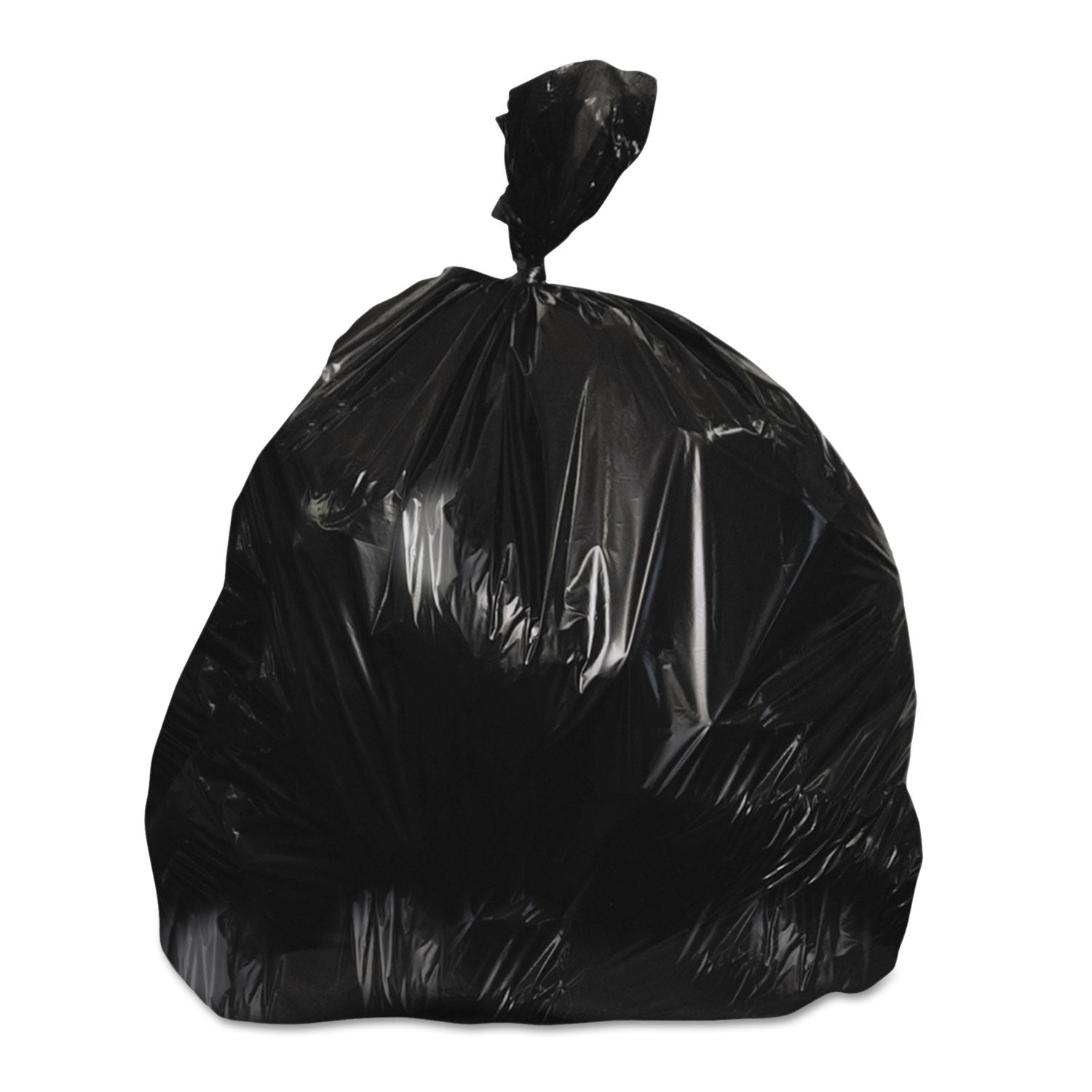 Heritage AccuFit RePrime Can Liners - 55 gal Capacity - 53" Length x 40" Width x 1.30 mil (33 Micron) Thickness - Low Density - Black - Linear Low-Density Polyethylene (LLDPE) - Garbage - 50 / Box