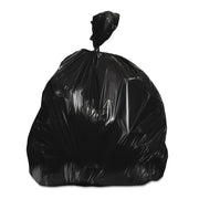 Heritage High-density Coreless Roll Can Liners, 45 Gallon, 48" x 40", 0.87 mil, Black, High-density Polyethylene, 25/Roll, 6 Rolls/Carton