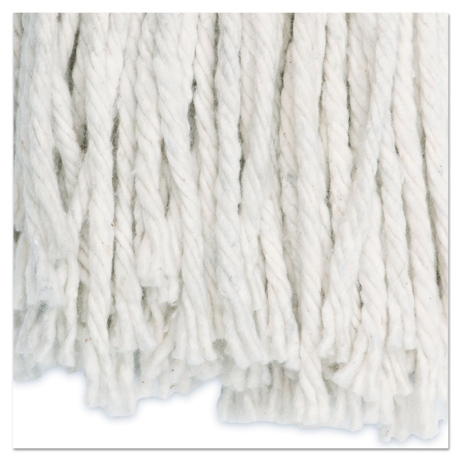 Premium Cut-End Wet Mop Heads, Cotton, 24oz, White, 12/carton