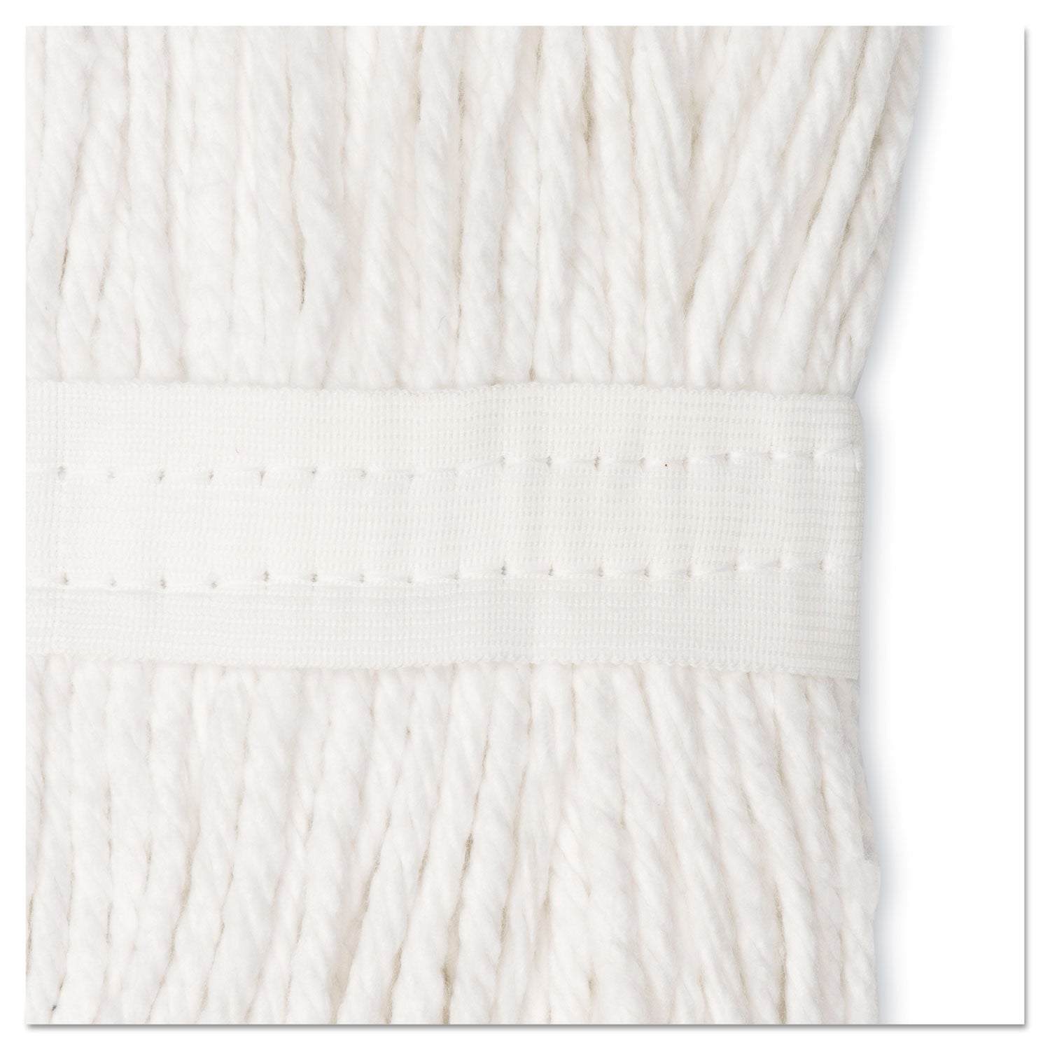 Premium Cut-End Wet Mop Heads, Cotton, 24oz, White, 12/carton