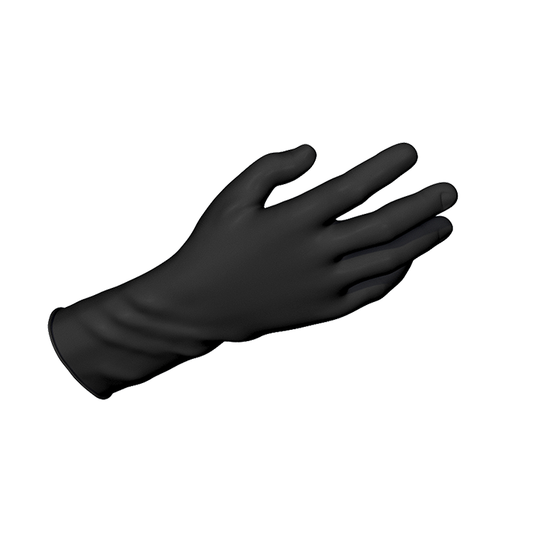 Safe-Touch Black Nitrile Exam Gloves, Small, Powder-Free, Black - 100 pcs per Box/10 boxes per Case