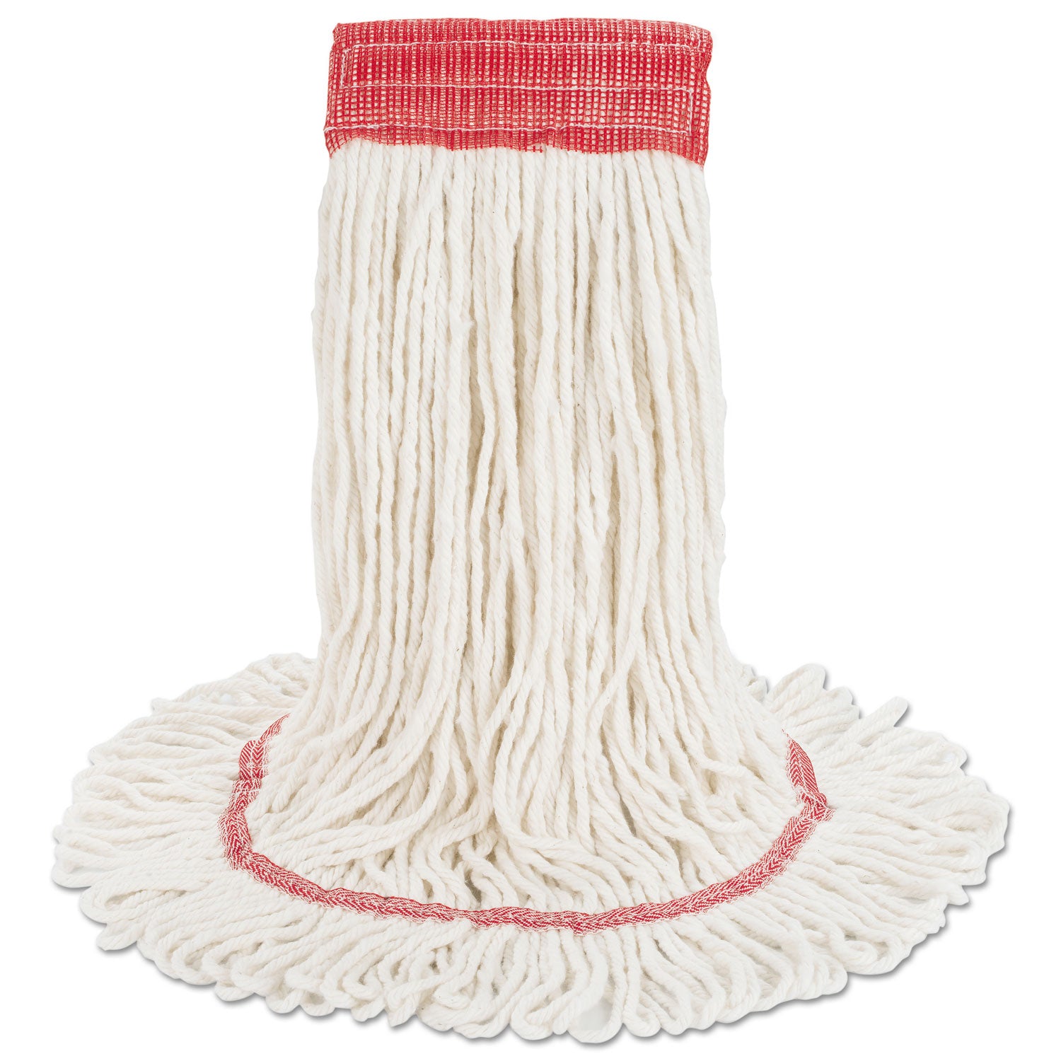 Super Loop Wet Mop Head, Cotton/synthetic Fiber, 5" Headband, Large Size, White