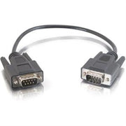 C2G 3ft DB9 M/M Cable - Black - DB-9 Male Serial - DB-9 Male Serial - 3ft - Black