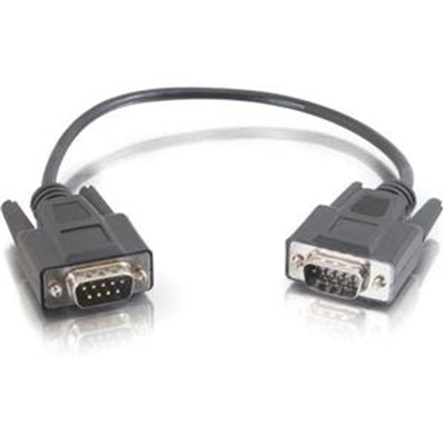 C2G 3ft DB9 M/M Cable - Black - DB-9 Male Serial - DB-9 Male Serial - 3ft - Black