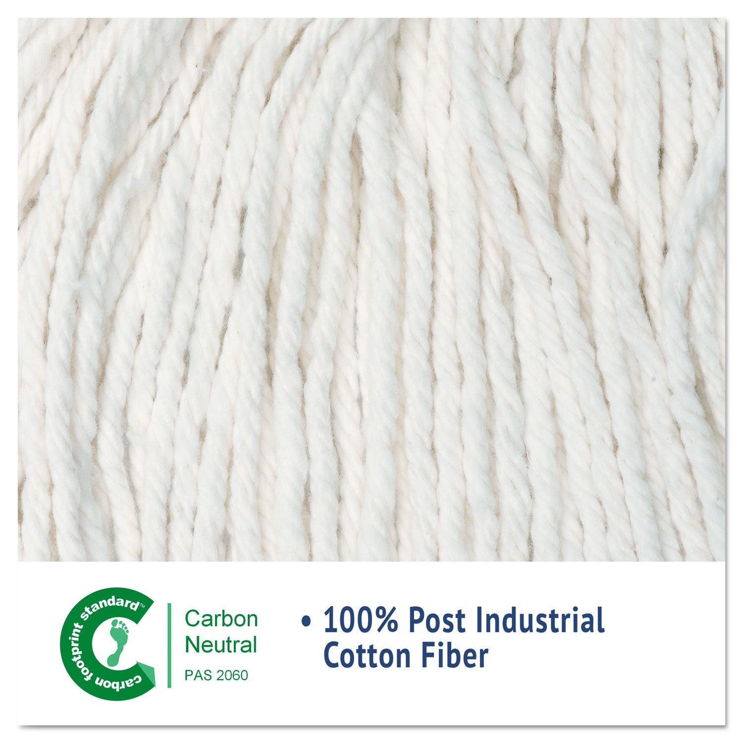 Cut-End Wet Mop Head, Cotton, No. 24, White