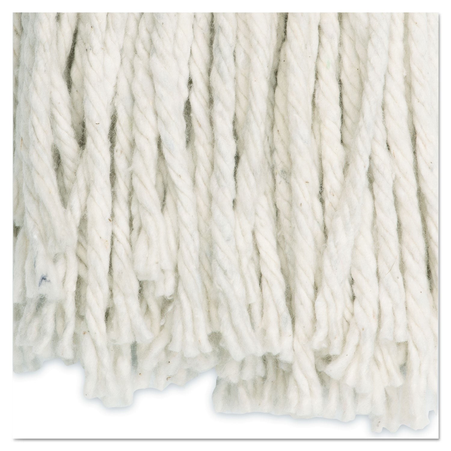 Cut-End Wet Mop Head, Cotton, #16, White, 12/carton