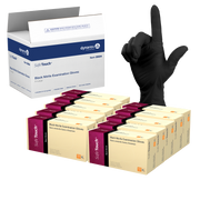 Safe-Touch Black Nitrile Exam Gloves, X-Large, Powder-Free, Black - 100 pcs per Box/10 boxes per Case