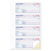 Money and Rent Receipt Books, Account + Payment Sections, Two-Part Carbonless, 7.13 x 2.75, 4 Forms/Sheet, 400 Forms Total
