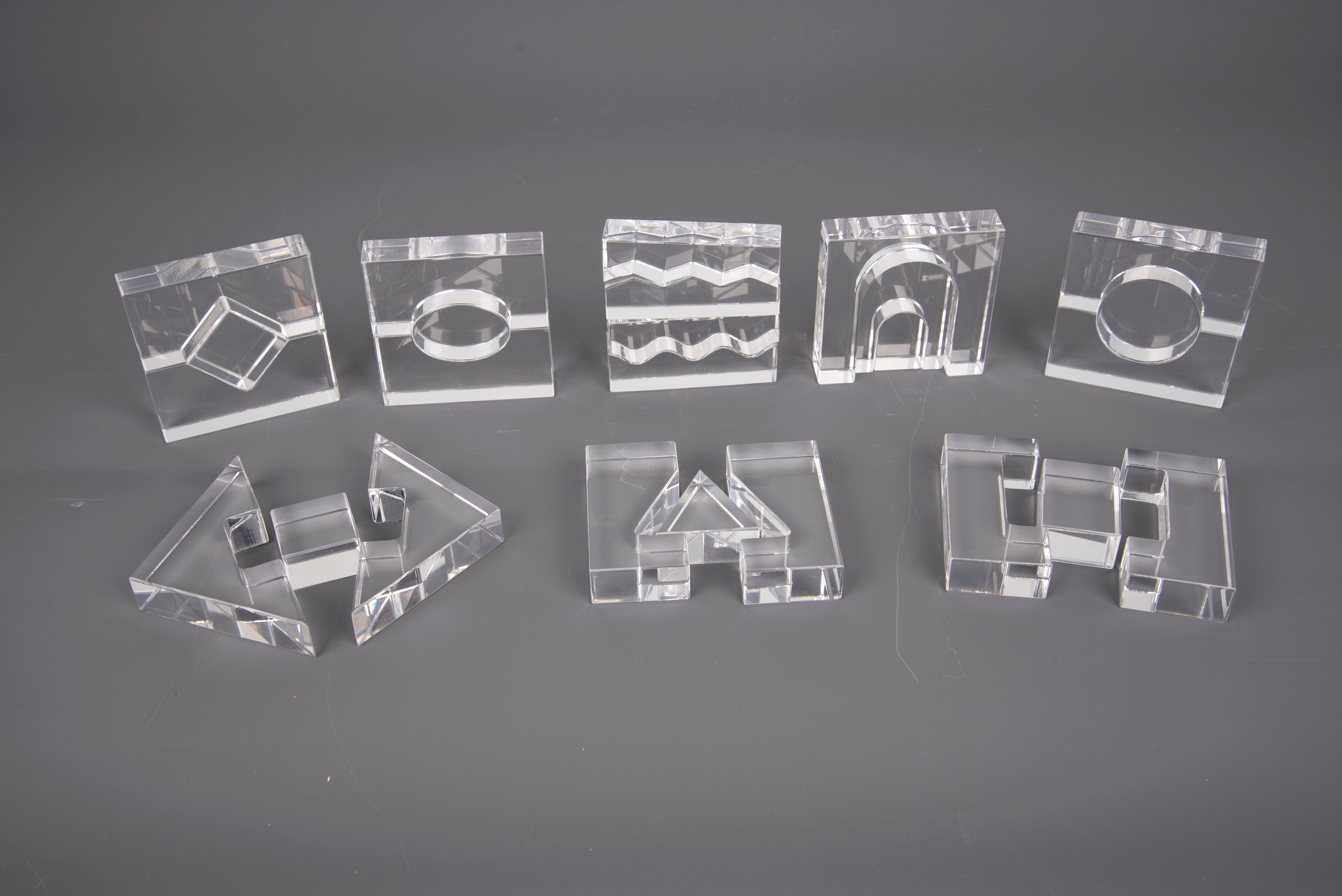 Crystal Acrylic Block Set - Set of 25