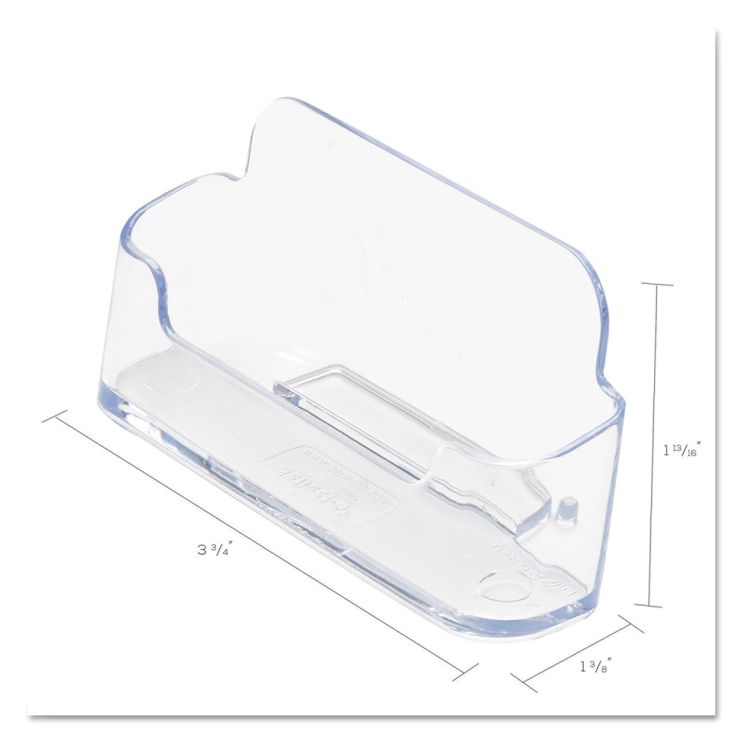 Deflecto Business Card Holder - 1.8" Height x 3.9" Width x 1.4" Depth - Plastic - Clear - 1 Each
