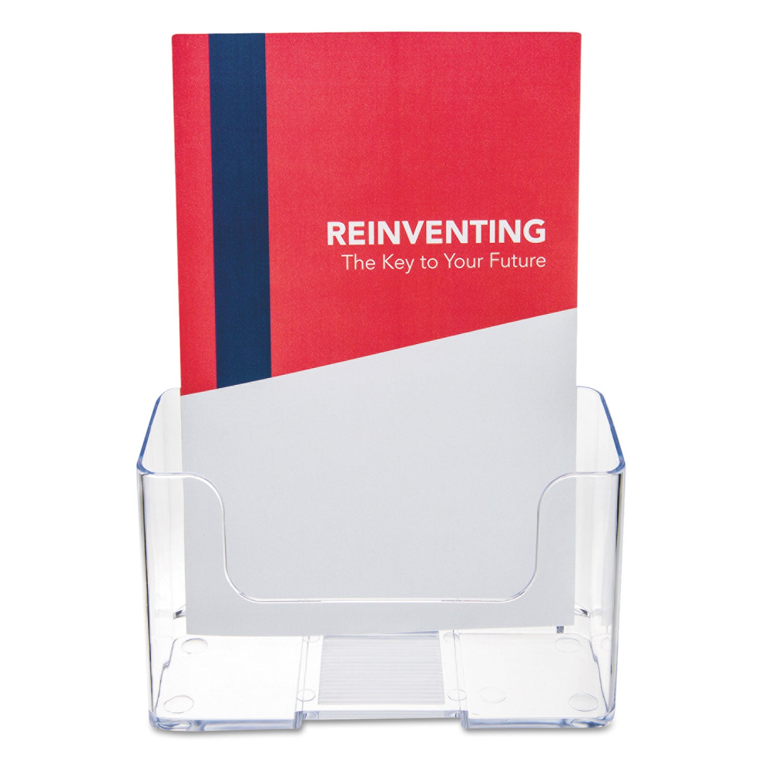 Deflecto Single Compartment DocuHolder - 1 Compartment(s) - 7.75" Height x 6.50" Width x 3.75" Depth - Desktop - Booklet Size - Clear - Plastic - 1 Each