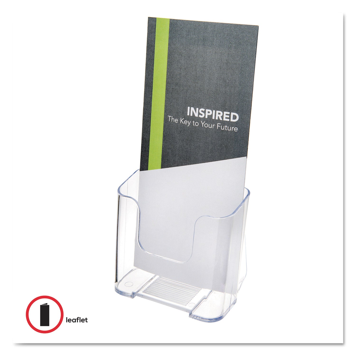 Deflecto Single Compartment DocuHolder - 1 Pocket(s) - 7.75" Height x 4.38" Width x 3.25" Depth - Desktop - Clear - Plastic - 1 Each