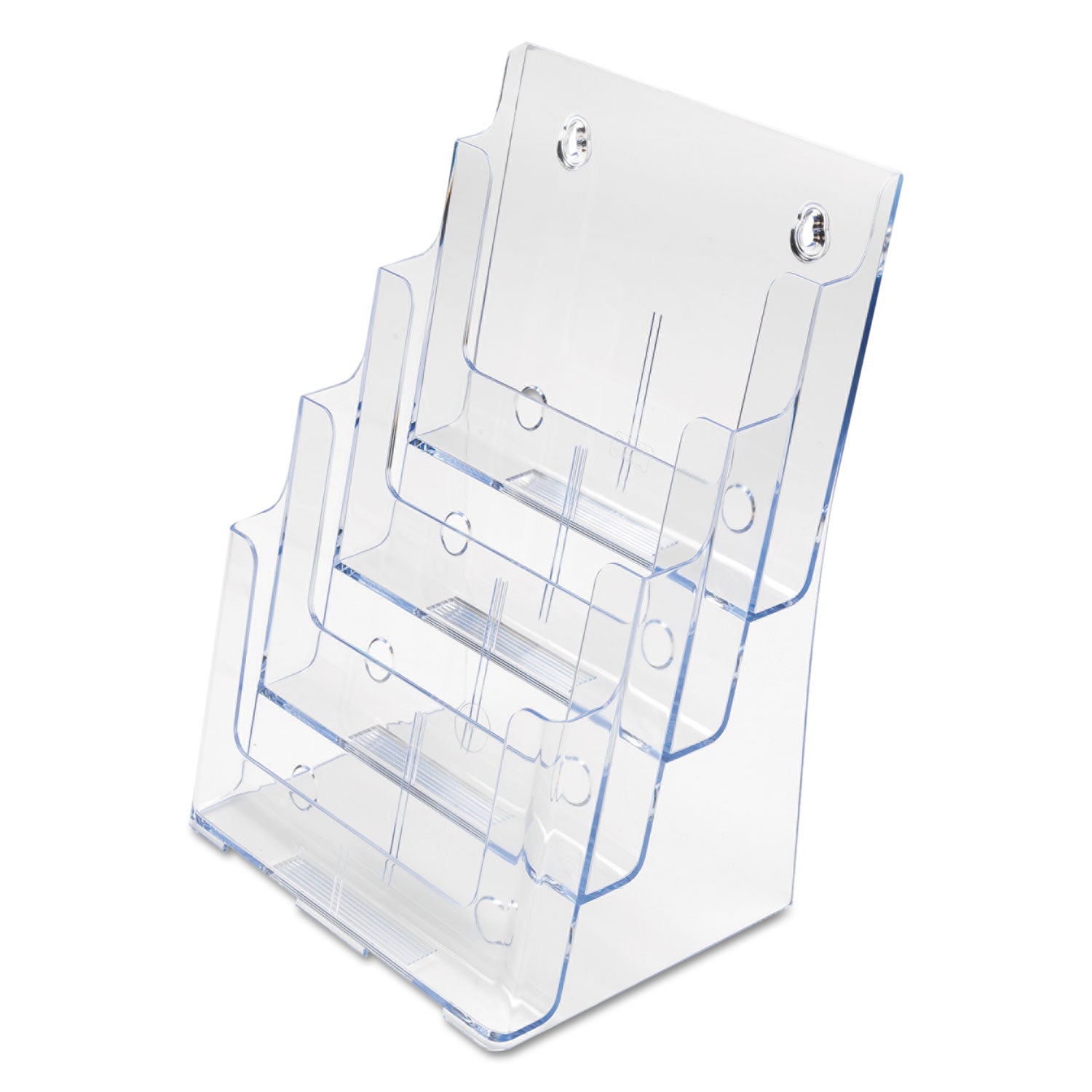 Deflecto Multi-Compartment DocuHolder - 920 x Sheet - 4 Compartment(s) - Compartment Size : 1.57" - 13.50" Height x 9.25" Width x 7" Depth - Desktop - Clear - Polystyrene - 1 Each