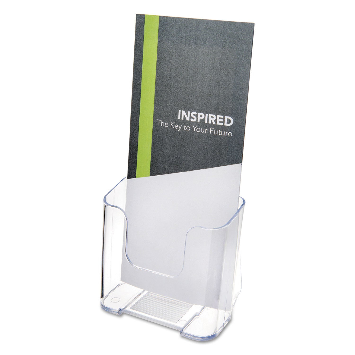 Deflecto Single Compartment DocuHolder - 1 Pocket(s) - 7.75" Height x 4.38" Width x 3.25" Depth - Desktop - Clear - Plastic - 1 Each